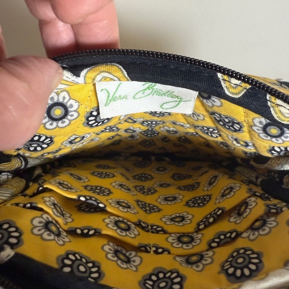 Vera Bradley Black and Yellow Floral Crossbody Bag - Picture 8 of 13